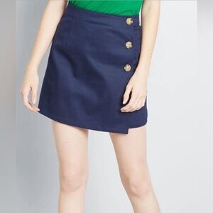 NWT - ModCloth Grammar Glam Mini Skirt in Navy - Size 12
